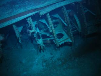 Large piece of hull section on seabed